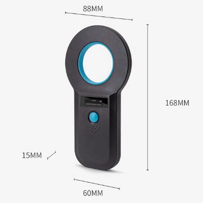 Lector de etiquetas de animales con Chip EMID ISO, lector de Microchip OLED portátil para mascotas, perros y gatos, escáner para etiquetas HFing