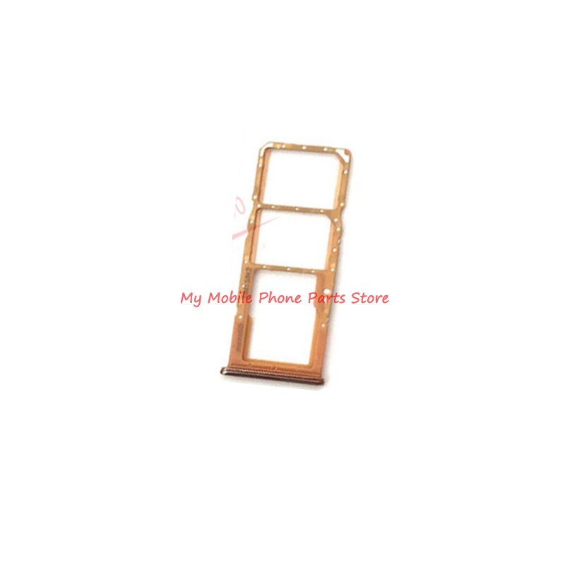 2PCS Single Dual Sim Card Tray Holder For Samsung Galaxy A20 A30 A50 A205 A305 A505 A305F A505F SD Card Reader Slot Adapter: Single Gold