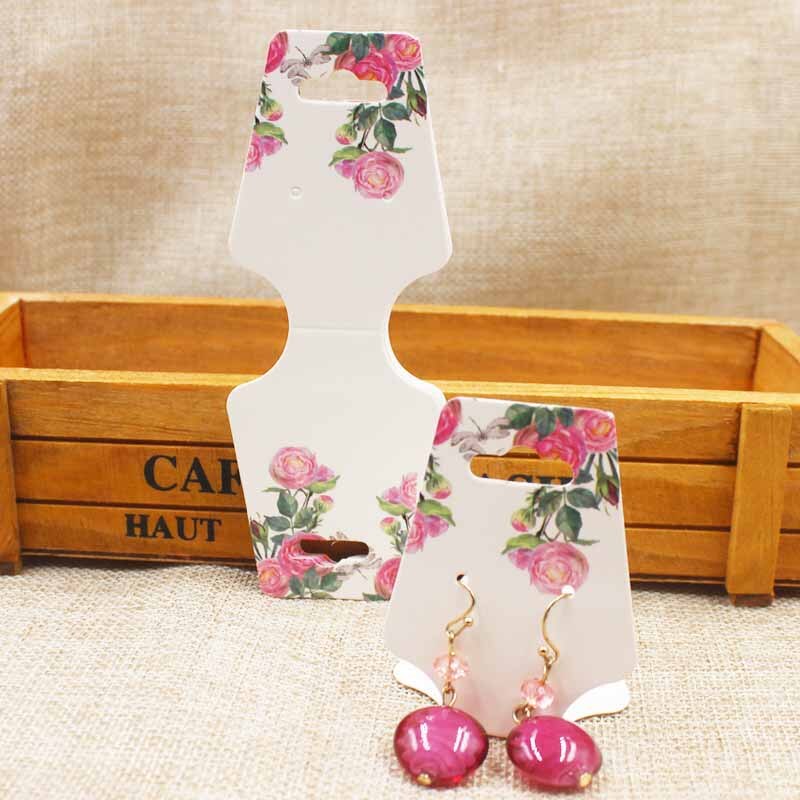 200pcs 4.5x12.0cm flower pattern Cards Printing Jewelry Necklace Bracelet Hang Tag Jewelry Display Cards Label Tag: card same as pic4