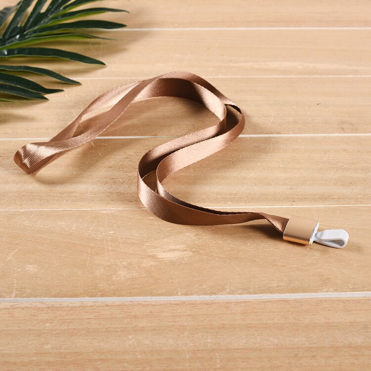 Aluminum Alloy Large Colorful Staff Credentials Badge Holder Hang Lanyard for School Students Hang Neck Name Pass ID Card Sleeve: Alloy Golden Lanyard