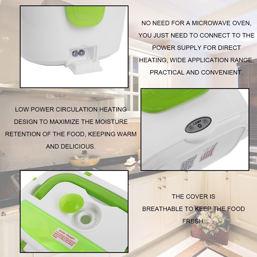 110v 220v madkasse madbeholder bærbar elektrisk opvarmning madvarmer varmelegeme risbeholder servise sæt til hjemmet