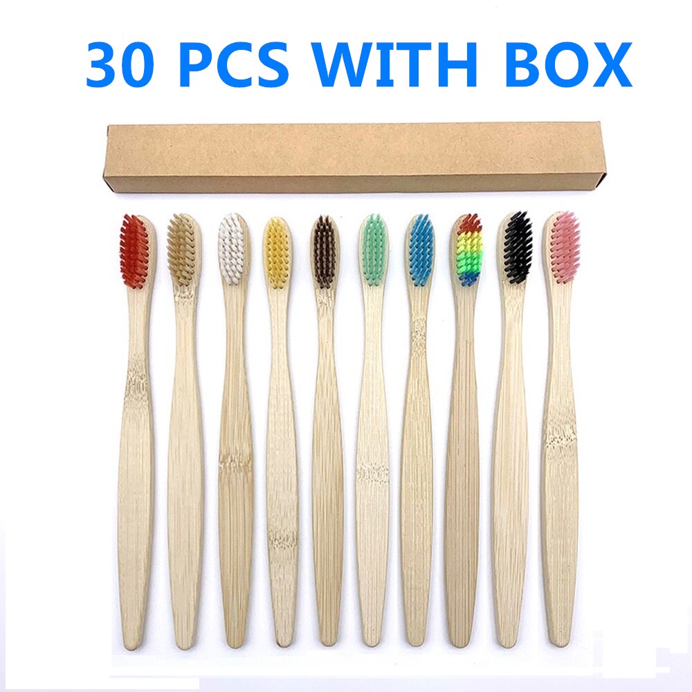 Brosses à Dents En Bambou - Charbon Actif Blanchissant - Lot Neuf