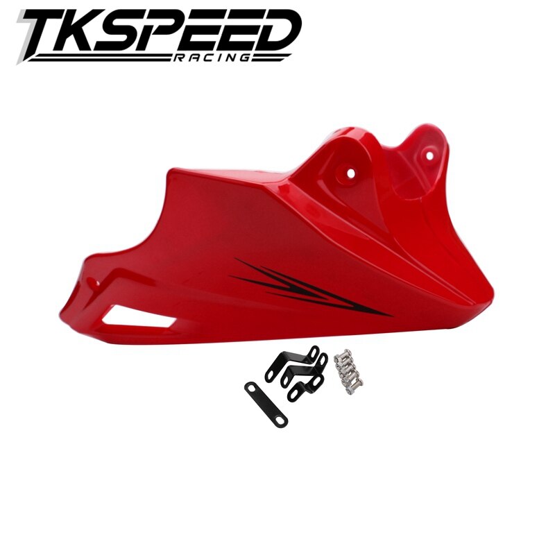 Pour Honda Grom MSX 125 Noir Rouge Moteur protecteur de Couverture de Garde Sous Cowl Abaissé Bas Haubans Carénage Sabot: red