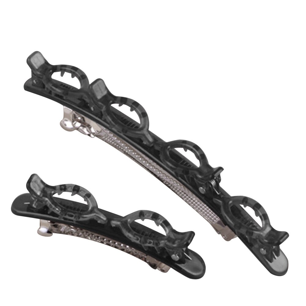 Pinza de doble capa para cabello para mujer, horquilla para peinado, diadema con estilo, cintas para el pelo, accesorios para el cabello: 04 2pcs