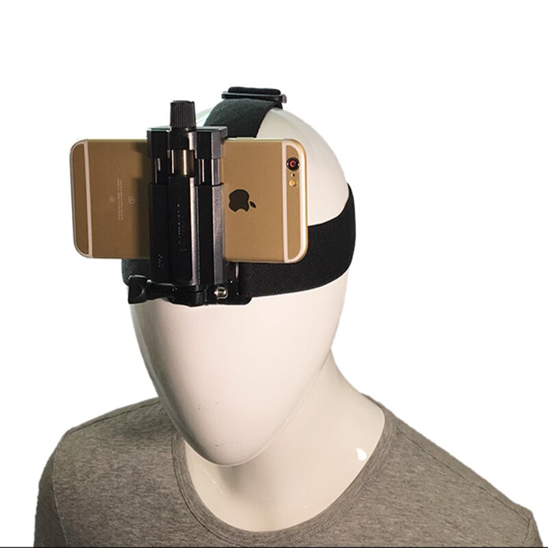 Huvudremsfäste för sjcam eken gopro hero 8 7 6 5 yi 4k sony action cam tillbehör selebälte för iphone mobiltelefonhållare