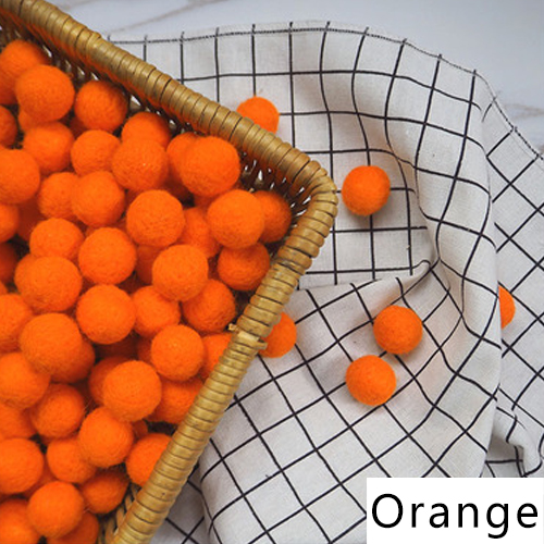 Boules rondes colorées en feutre de laine de 2cm, 10 pièces/lot, boules en peluche pour bricolage, fournitures de décoration de couture à la main