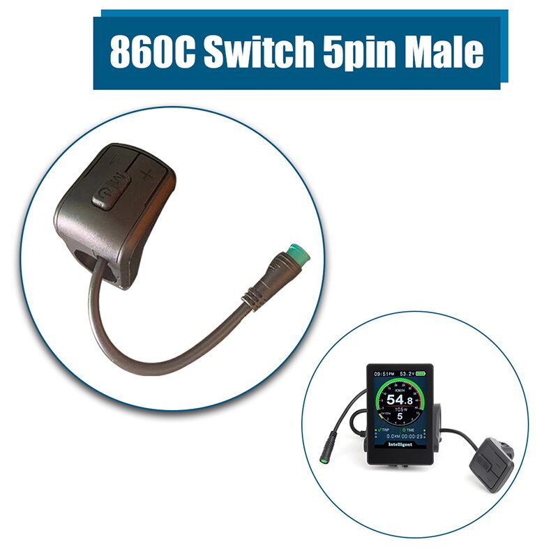 E-bike Cable For Bafang/8FUN Motor Kits Gear Sensor USB Programming Hydraulic Brake Sensor Display 5PIN Brake 3pin 1T4 1T2: 860C Display Swith