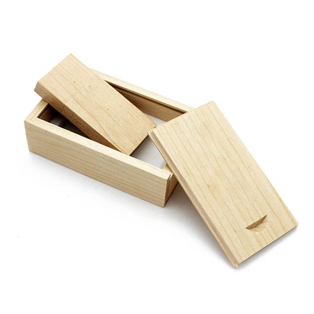 USB Flash Drive Maple Wood Photo Album Box Portable Storage Device Universal USB2.0 Memory Stick For Laptops Notebook