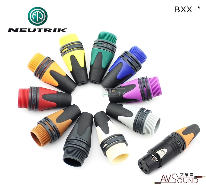 1pcs/10pcs BXX NEUTRIK color xLR plug tail sleeve left and right channel color identification for NC**XX NC3FXX NC3MXX