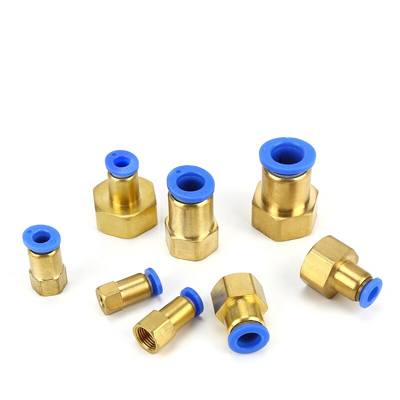 4mm 6mm 8mm 10mm 12mm putki  to 1/8 " 1/4 " 3/8 " 1/2 " bsp naaras suora yhden kosketuksen ilma pneumaattinen putkiliitos pikaliitin