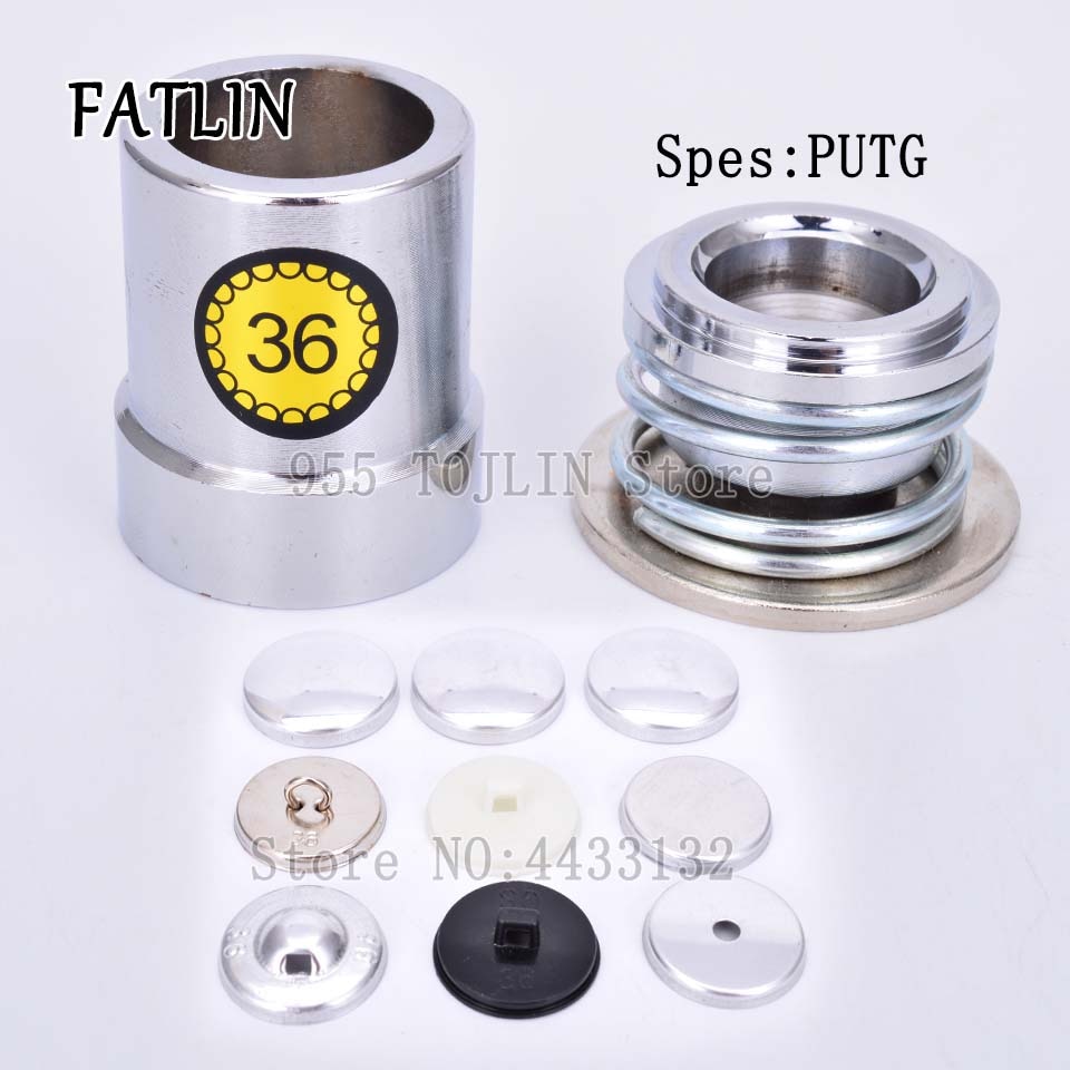 100 set 36l aluminiumklädda tygknappar handgjorda handgjorda metallformar brödform runt tyg fatlin