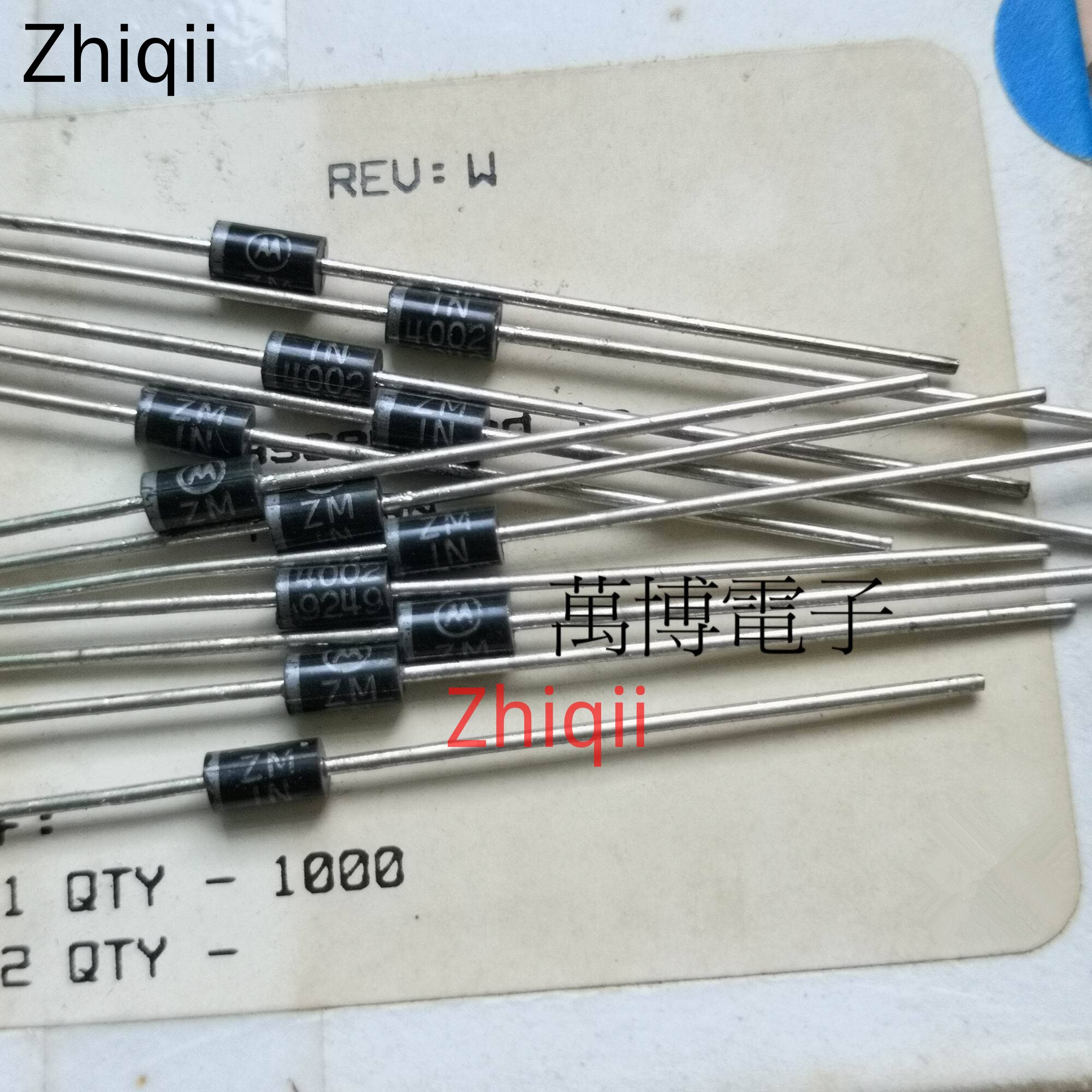 30 teile/los MOT 1N4002 Neue Original Diode in4002 1A100V tun-41 Gleichrichter Diode Kupfer füße