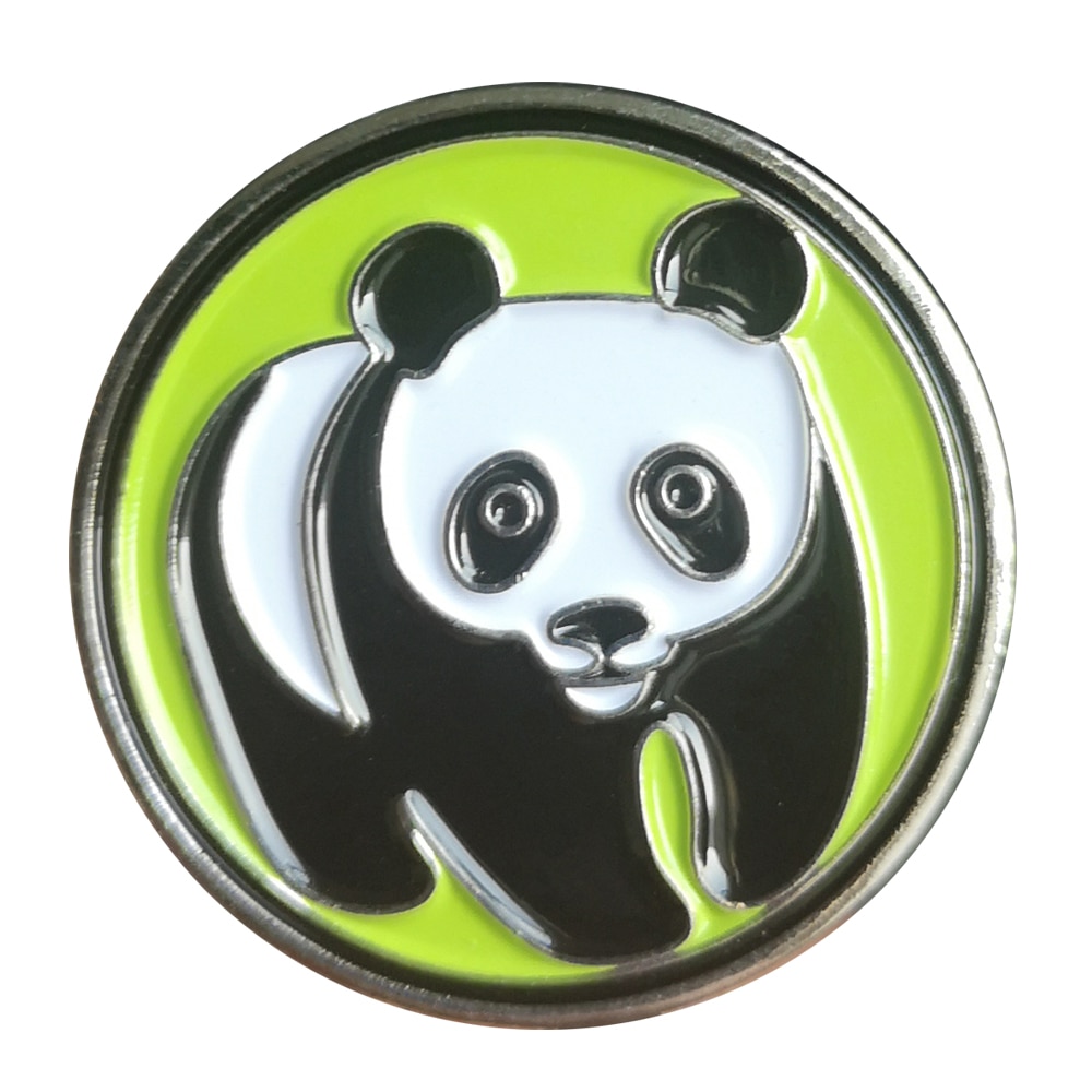 Panda Golfbal Marker Golf Accessoires 1 Pc Met Cap Clips Lichtmetalen Mooie China Panda Training Groen Blck Wit Multi kleuren