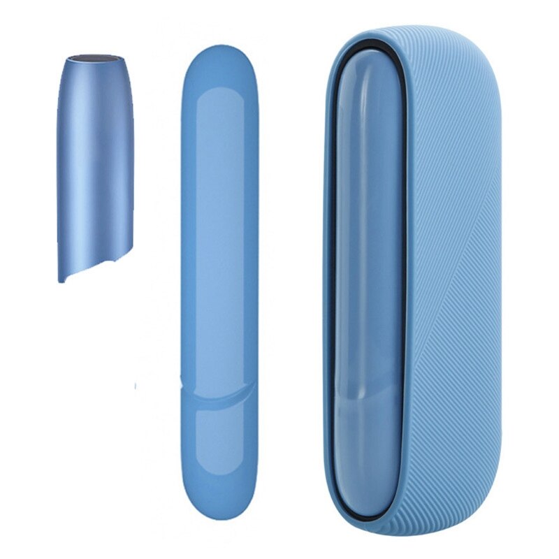 1Cap 1 custodia 1 lato 3 in 1 for-iqos 3.0 copertura laterale magnetica per PC per-iqos 3 Duo decorazione accessori sostituibili: Sky Blue