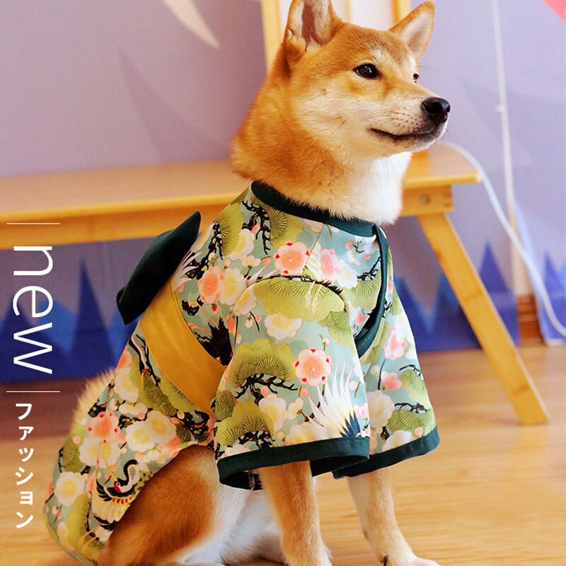 Kimono pour animaux de compagnie chien chat Costume de Style japonais