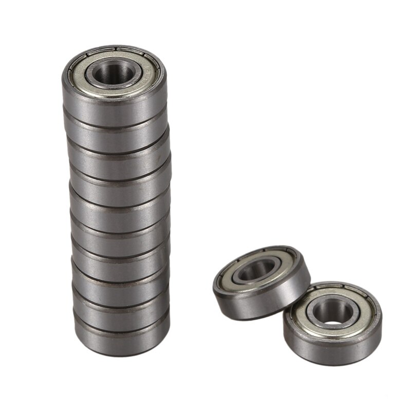 12 Pcs 608Z 22mm x 8mm x 7mm Single Row Deep Groove Ball Bearing: Default Title