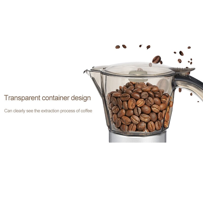 Electric Espresso Coffee Maker 300Ml Portable Electric Coffee Machine Steel Espresso Pot Home Kitchen Tool EU Plug