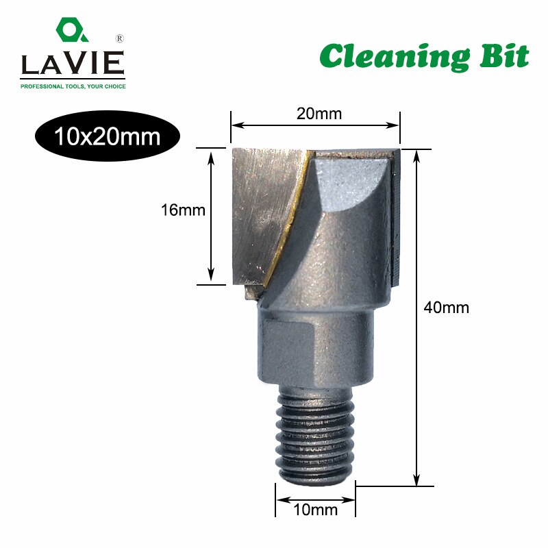 10mm Screw Thread Shank CNC Woodworking Milling Cutter Flat End Mills Carpentry Tools Cleaning Bottom Wood Slotted Router Bit: 10x20mm