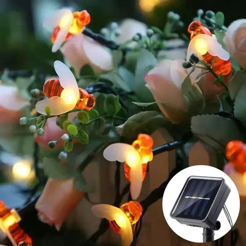 LED Solar Powered Fairy Lights Outdoor Waterproof Solar Star String Lights for Christmas Patio Garden Yard Porch Wedding Decor