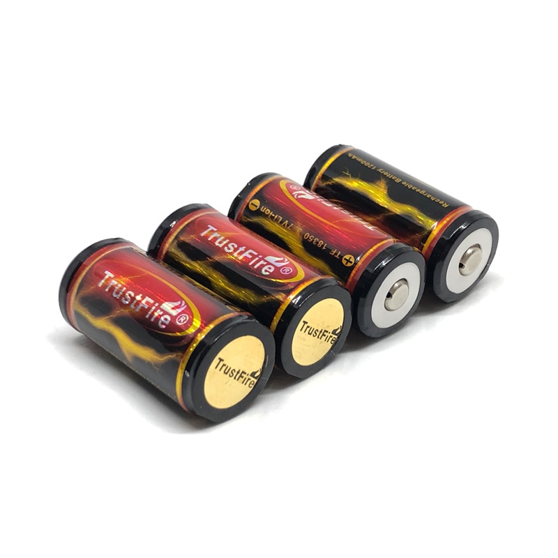 TrustFire 18350 Battery 1200mAh 3.7V Li-ion Rechargeable Lithium Batteries with Protected Board For Flashlights Toys