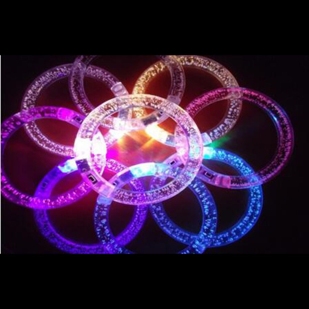 3 Teile/los bunte wechsel LED Armbinde leuchten Armbinde blinken Acryl glühend Armbinde spielzeug Party dekoration lieferungen