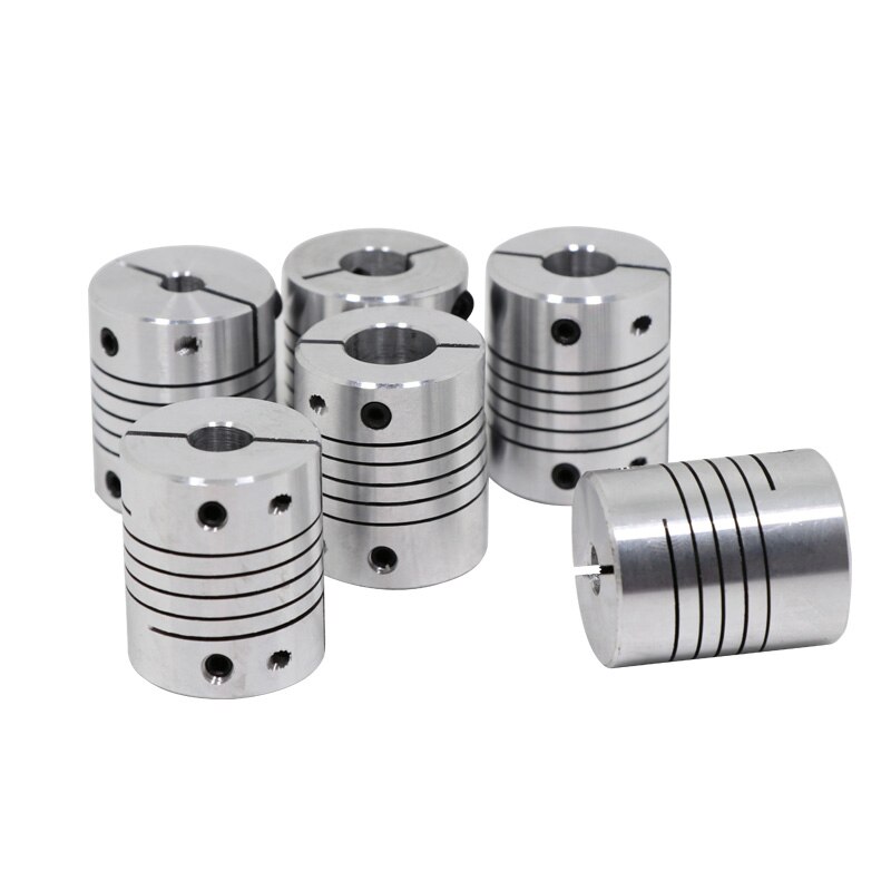 Aluminum Alloy Flexible Coupler Inner diameter 6x6 6x7 6x8 6x10 6x12 7x8 7x10 7x12 8x8 8x10 8x12 10x10 10x12 10x14 12x12 12x14MM