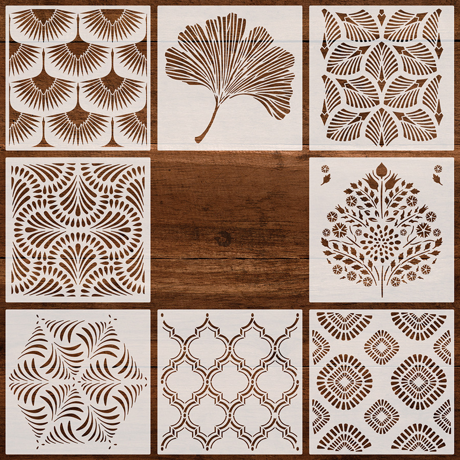 1 Uds. 30*30cm Mandala geométrico DIY plantillas de capas pintura de pared libro de recortes colorear plantilla decorativa de álbum en relieve