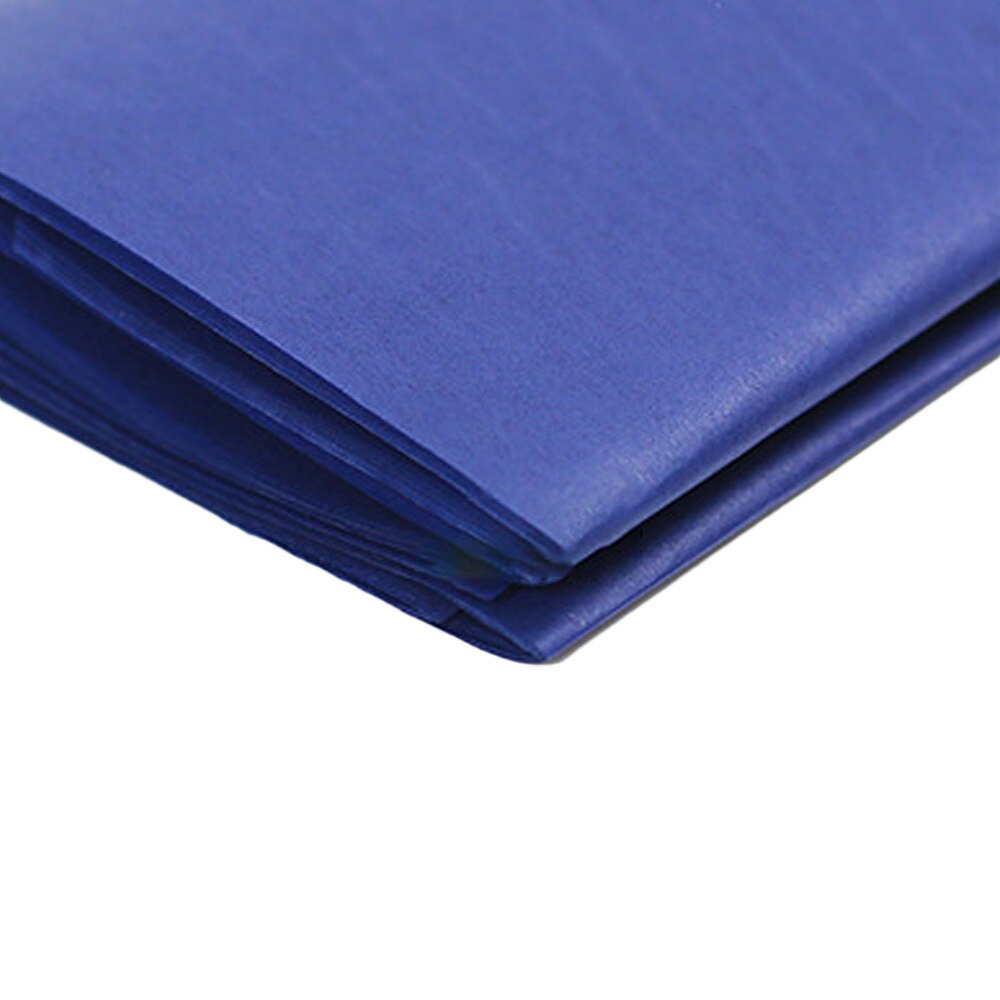 10pcs Decorative Origami Crinkled Crepe Paper Craft Diy Flower Make Wrapping Fold Scrapbooking Party Backdrop Decoration: Dark Blue