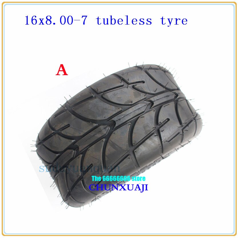 16 x 8-7 atv & gokart terrängdäck terräng 16 x 8.00-7 16/8-7 slanglösa däck motorvägsdäck slitstarka dammsugare