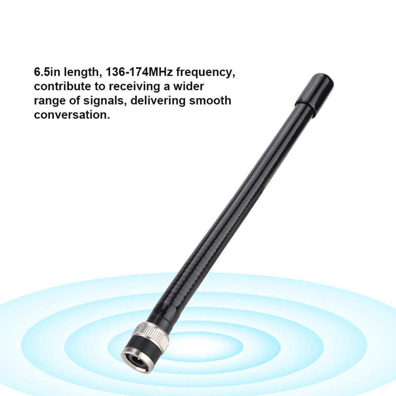 Jectse VHF Antenne Mit BNC-Stecker – Flexible 16,5 Cm Antenne Für ICOM Walkie-Talkies (IC-V8, V80, V82, V85) – Frequenz 136-174 MHz