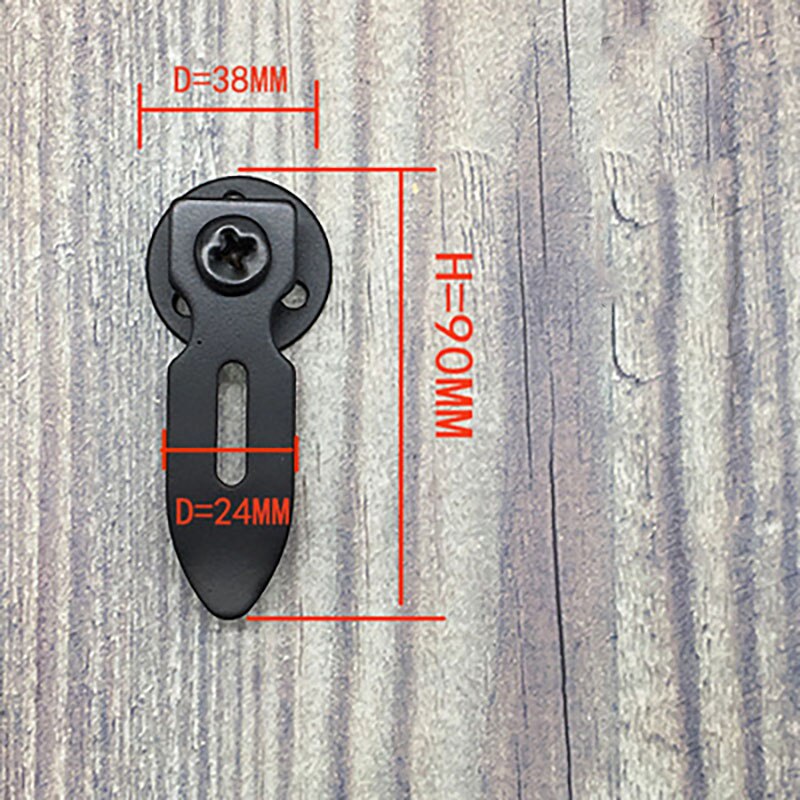 1 piece Barn Door Handle Iron Cabinet Handle and Industry Knobs Black Metal Door Handle Retro American Countryside