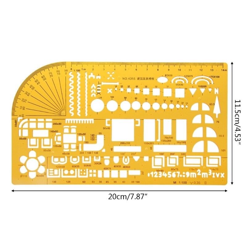 Xrhyy flödesschema symbol utarbetande mall linjal stencil mätverktyg elev skola produkt kit lab & vetenskapliga förnödenheter: 4355