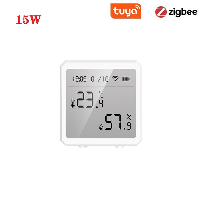 Tuya zigbee 3.0 intelligenter temperatur- und feuchtigkeitssensor für smart homes – hygrometer, thermometer und detektor für alexa und google home: Typ -b 1 stück