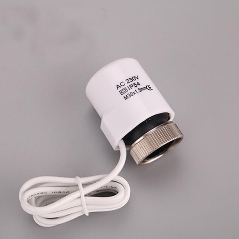 230V NO NC electric thermal actuator valve head for thermostat manifold underfloor heating radiator normally opened closed: Default Title