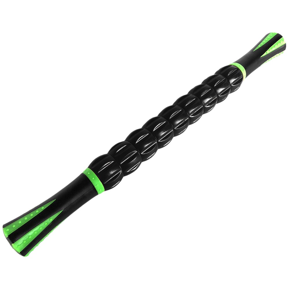 45cm 9 hjul yoga roller column fitness pilates massasje roller stick fascia muskel relief roller enhet: Svart