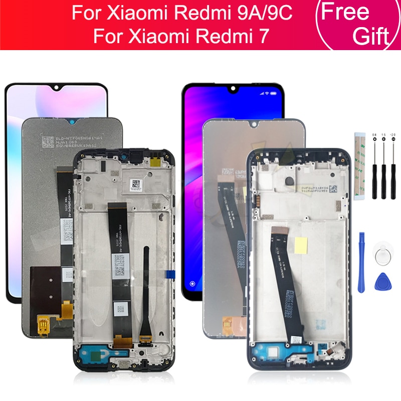 For Xiaomi Redmi 9a/9C LCD Display Touch Screen Digitizer Assembly With Frame For Redmi 7 lcd Display Replacement Repair parts