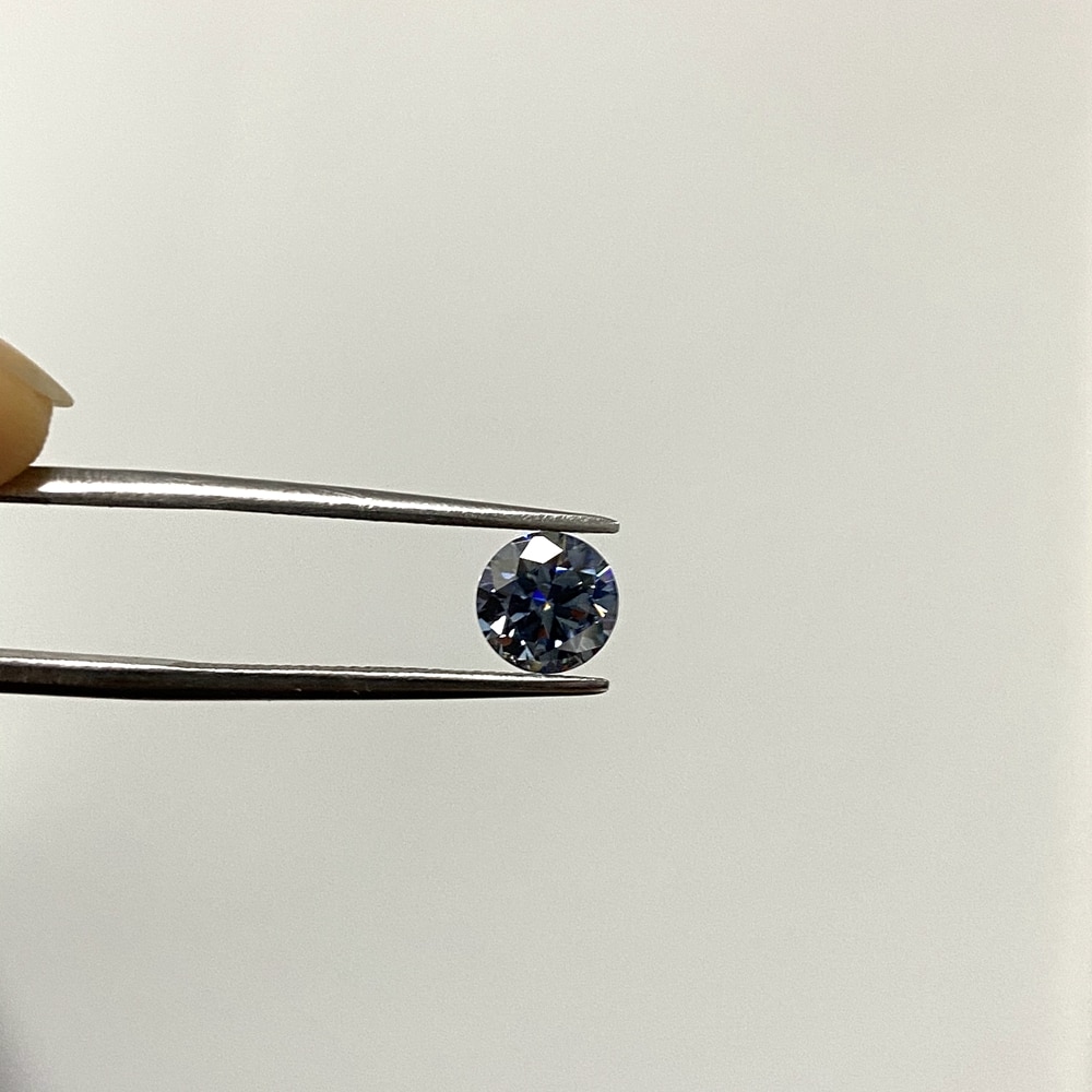 Meisidian Lab Gemaakt Uitstekende 1 Karaats 6.5Mm Brilliant Cut Sapphire Blauw Moissanite Diamond Prijs Per Karaat