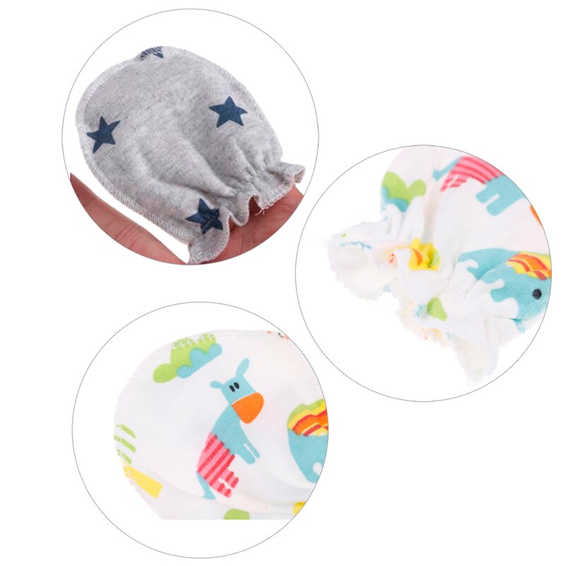 3Pairs/set 100% Cotton Baby Anti Scratching Gloves Newborn Gloves Protection Face baby Mittens Glove Infant Accessories