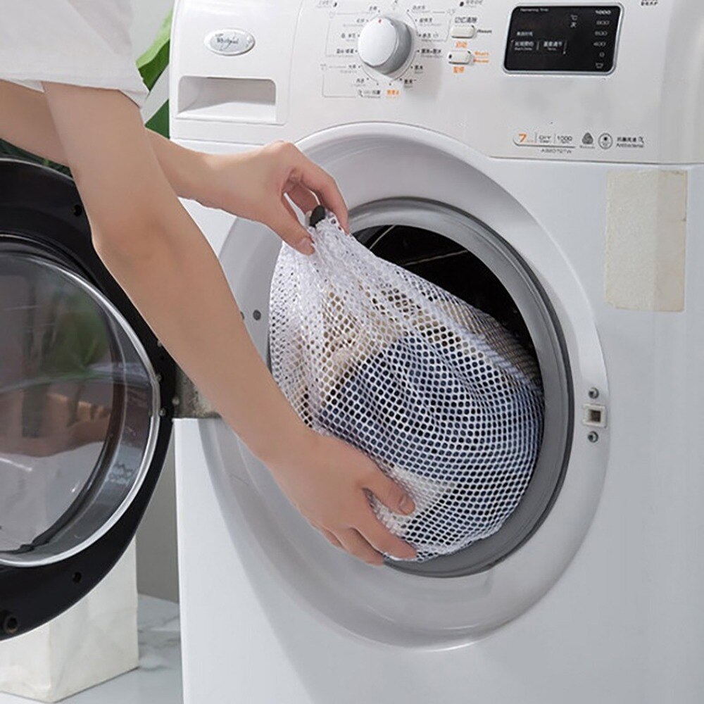 Drawstring Mesh Laundry Bag Wash Bags OrganizerUnderwear Bra Socks Washing Bag Washing Machine Laundry Net Bags Dirty Clothes