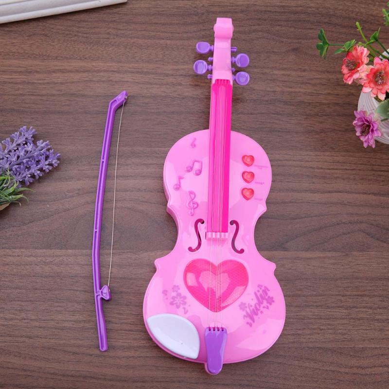 Muziekinstrument Viool Speelgoed 4 Snaren Muziek Elektrische Viool Kids Muzikale Interesse Training Instrumenten Educatief Speelgoed Roze