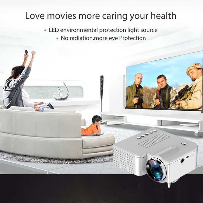 1080P Full HD LED Mini Projector Portable Home Theater Cinema DU55