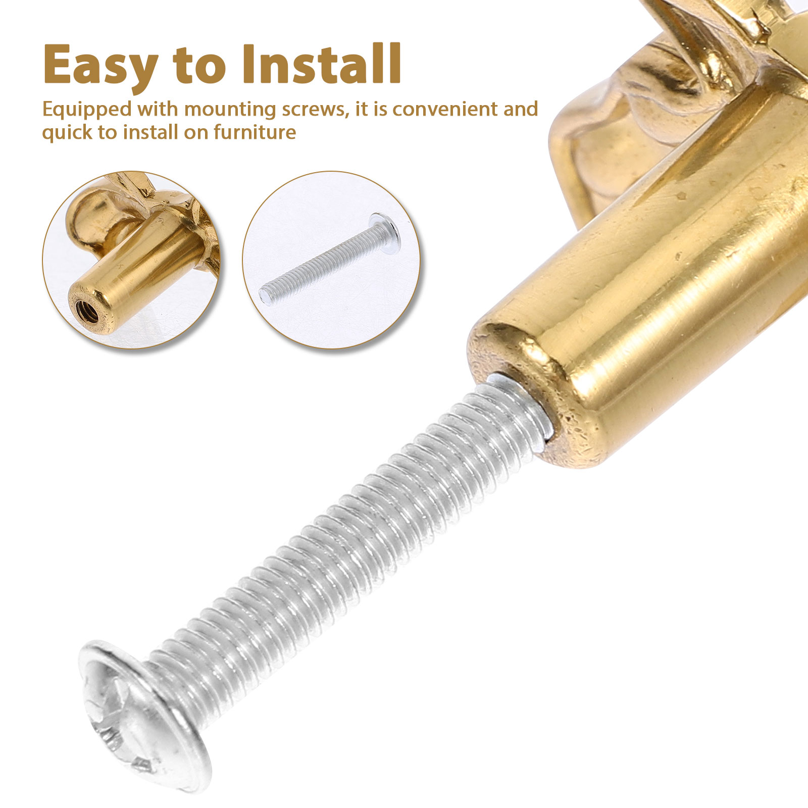 Messinghåndtak sløyfeknotter beslag til skap skuff rominnredning 9 stk. kommodehåndtak møbelhåndtak anti-slip