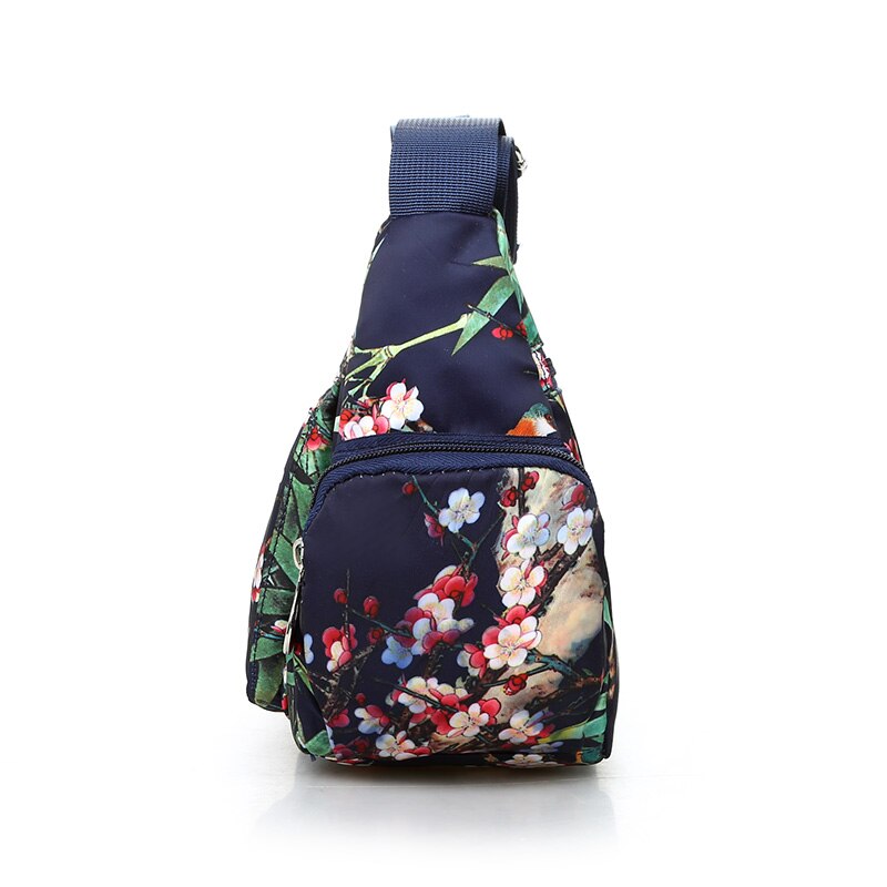 Waterproof Oxford Shoulder Bag Flarol Printing Messenger Bag Lightweight Rural Style Leisure Bag Cute Fresh Mother Bag Practical