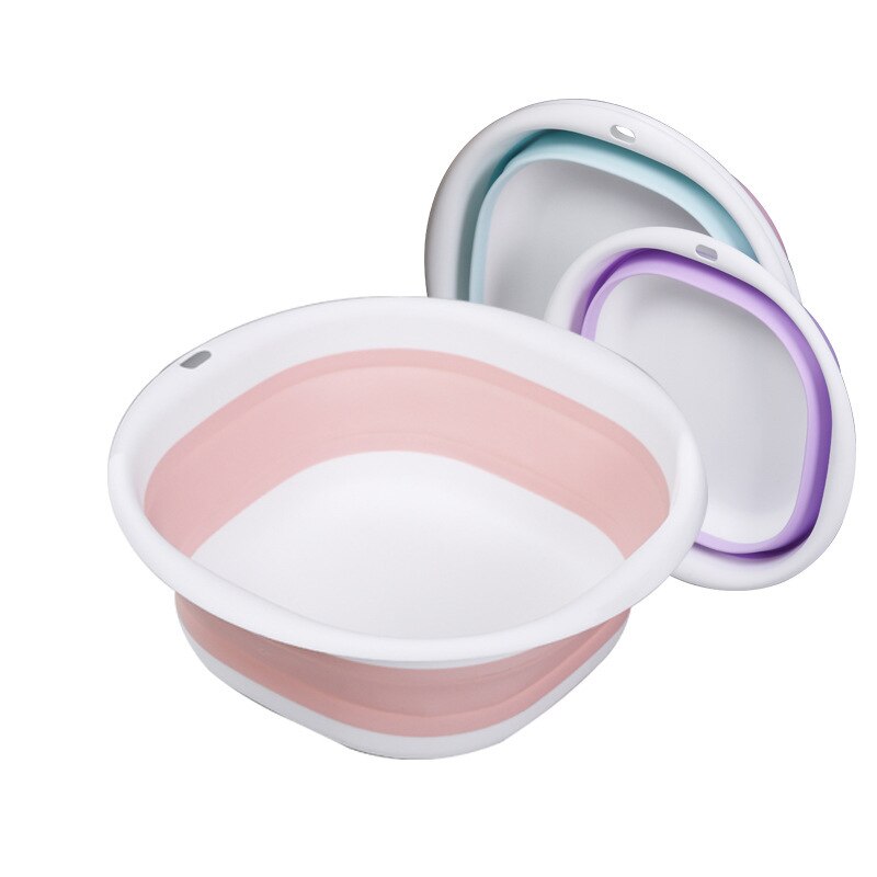 Household Folding Wash Basin Portable Sink Foot Bucket Washbasin Plastic Foldable Foot Basin Travel Outdoor Camp Basins