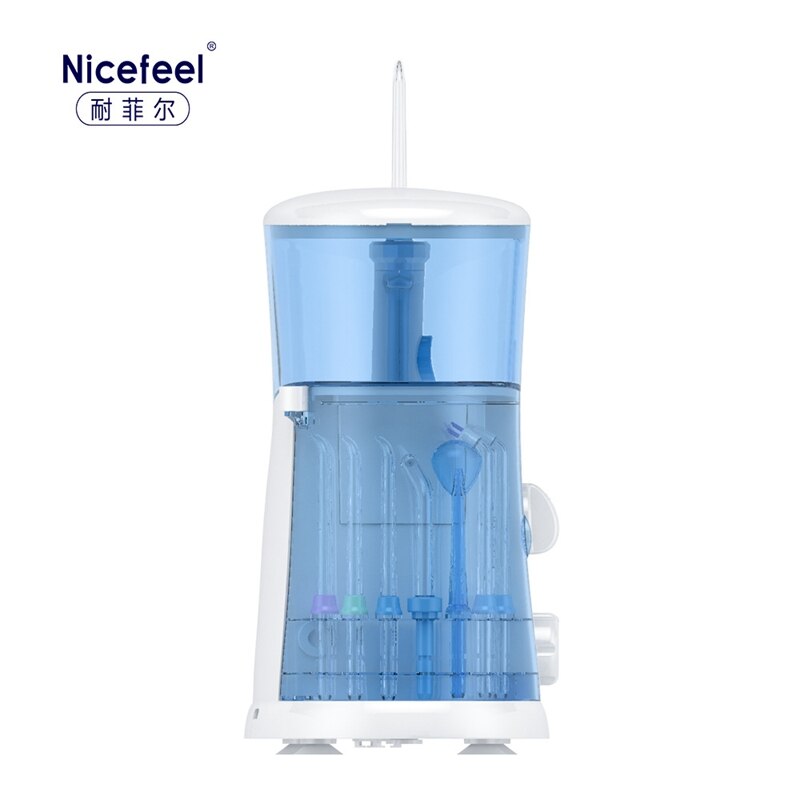 Nicefeel Water Flosser Oral Irrigator Teeth Cleaner 1000ML Big Water Tank with 7 Multifunctional Tips EU Plug