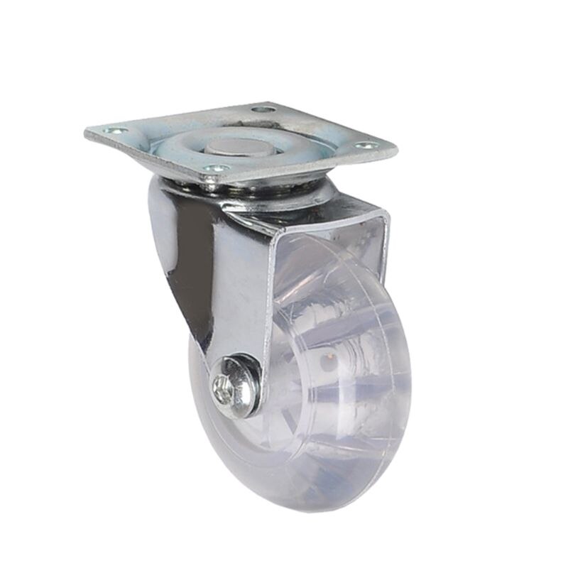 Ruedecilla de PU transparente Mute Universal muebles de alta resistencia para ruedas de silla de oficina giratoria de coche para niños