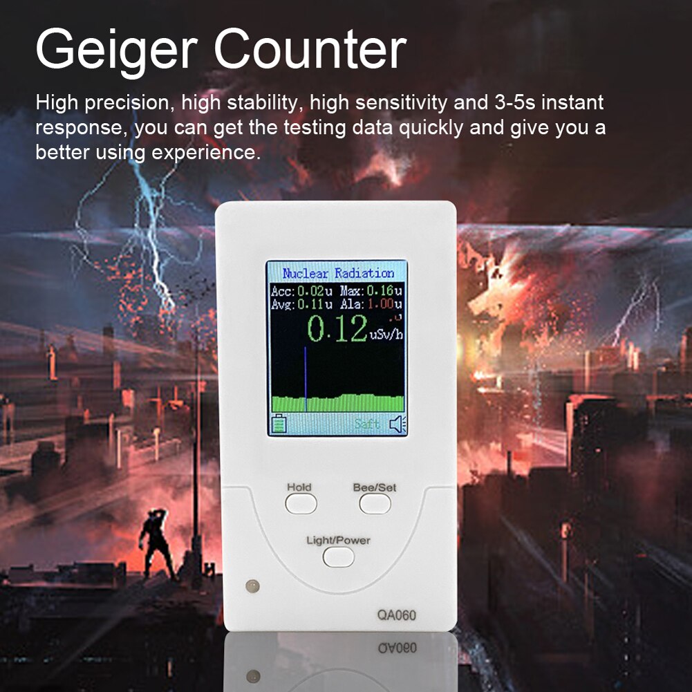 Dosímetro de radiación multifunción portátil, contador Geiger, Detector de radiación Nuclear, dosímetro personal, rayos X: Geiger Counter