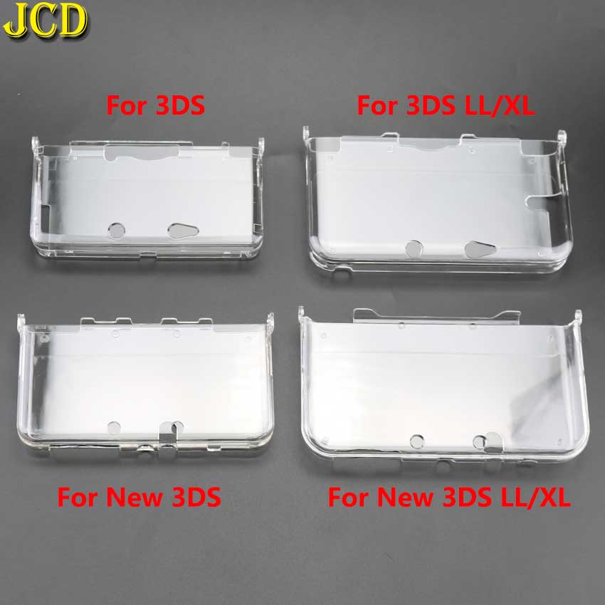 JCD 1pz di Plastica Trasparente di Cristallo Dura Protettiva Borsette Copertura Della Cassa Della Pelle per Nintend 3DS Nuovo 3DS XL LL consolle