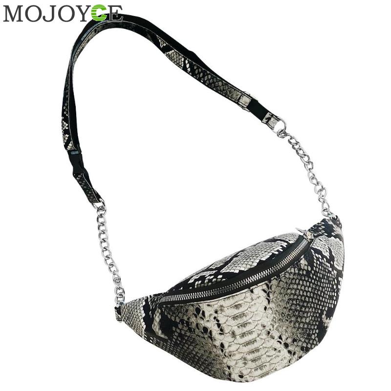 Snake Pu Lederen Schoudertas Heuptas Kleine Crossbody Tas Voor Vrouwen Mode Vrouwelijke Keten Messenger Bag Bolso Femenino: B