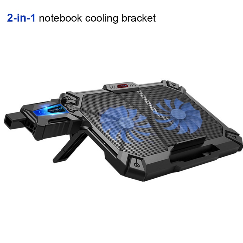 Coolcold Professionele Externe Laptop Koeler Pad 14 "15.6" Met 2 Fans Cooling Fan Base Uitlaat (2 In 1 Set)
